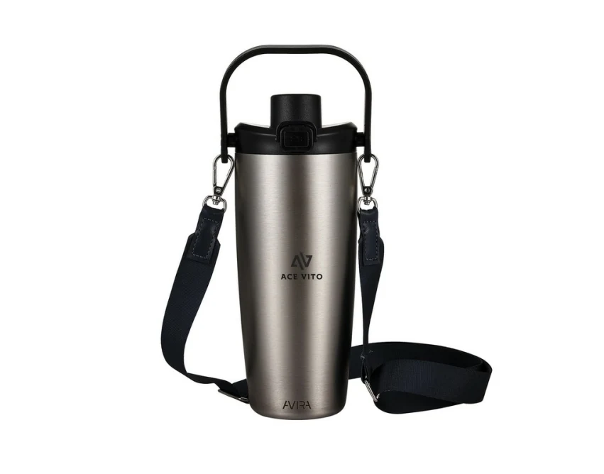 Kubek termiczny Avira Ayala 600 ml Silver ze słomką, RCS