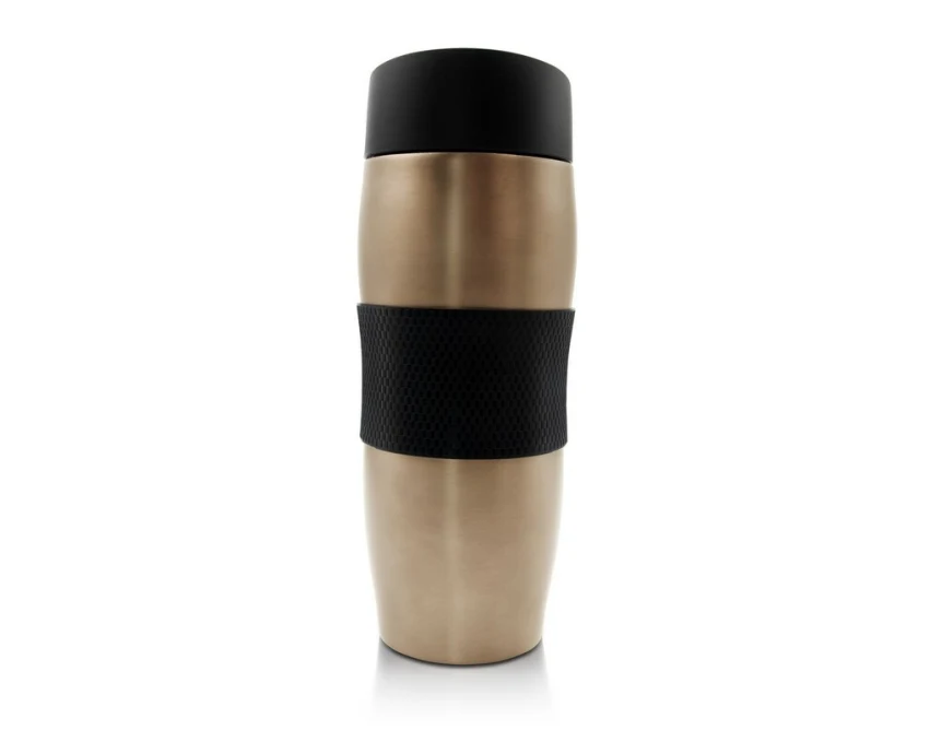 Kubek termiczny brązowy 350ml z własnym logo, leakproof