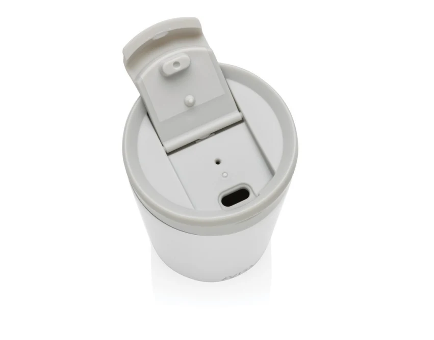 Biały kubek termiczny 300 ml Avira Alya z grawerem logo