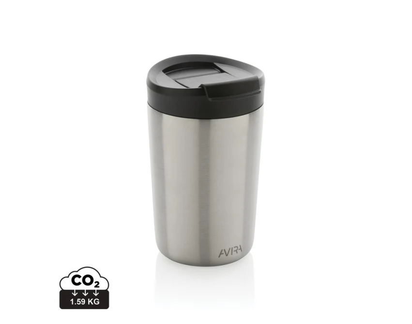 Srebrny kubek termiczny Avira Alya 300 ml z grawerem logo