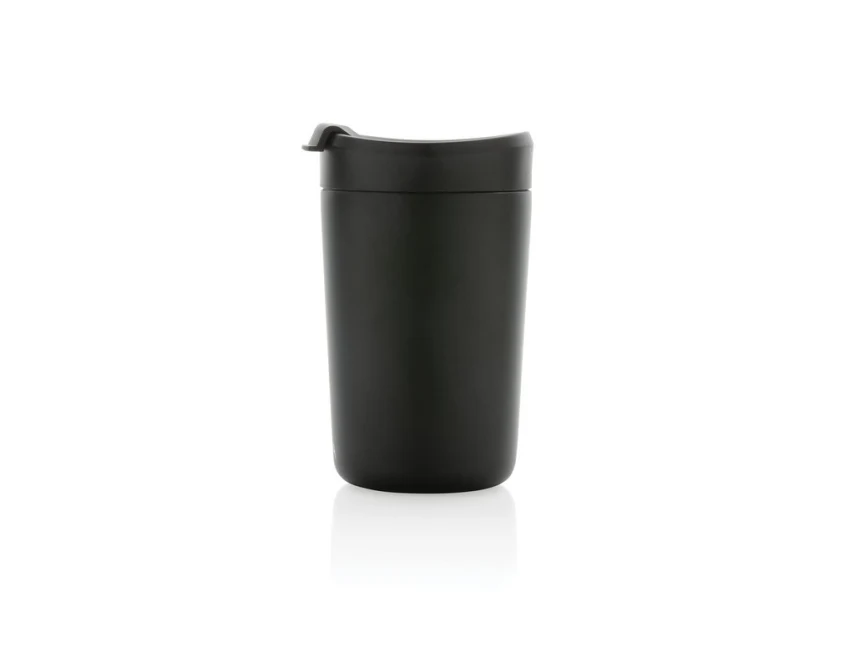 Czarny kubek termiczny Avira Alya 300 ml z grawerem logo