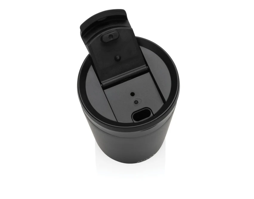 Czarny kubek termiczny Avira Alya 300 ml z grawerem logo