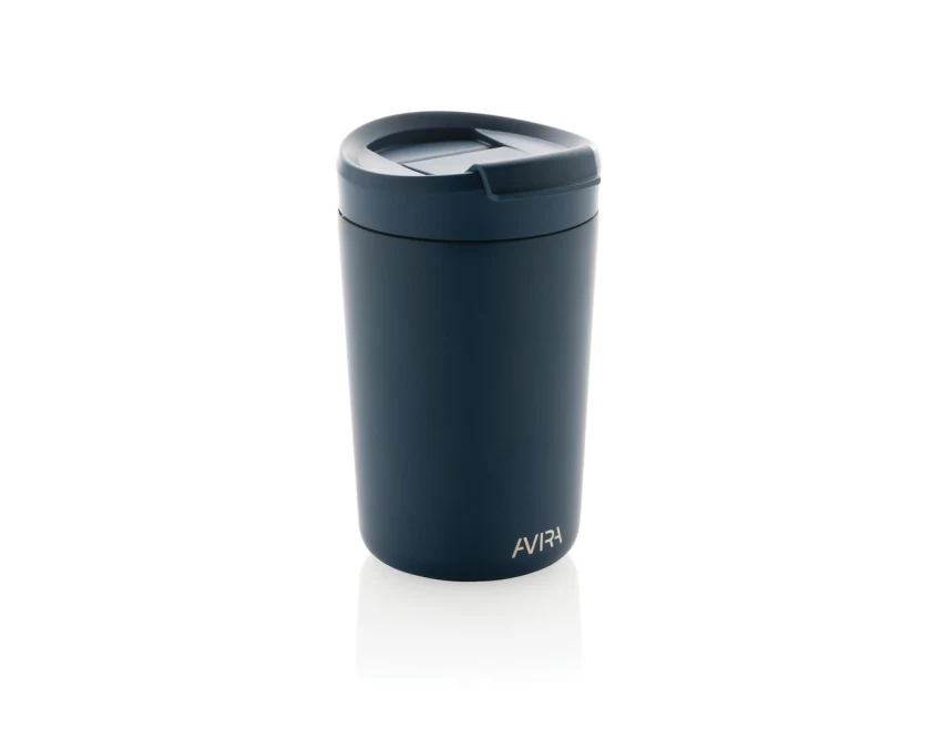 Granatowy kubek termiczny Avira Alya 300ml z grawerem logo