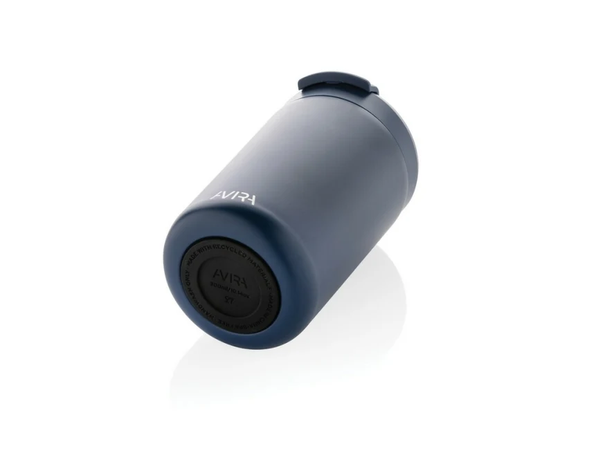 Granatowy kubek termiczny Avira Alya 300ml z grawerem logo