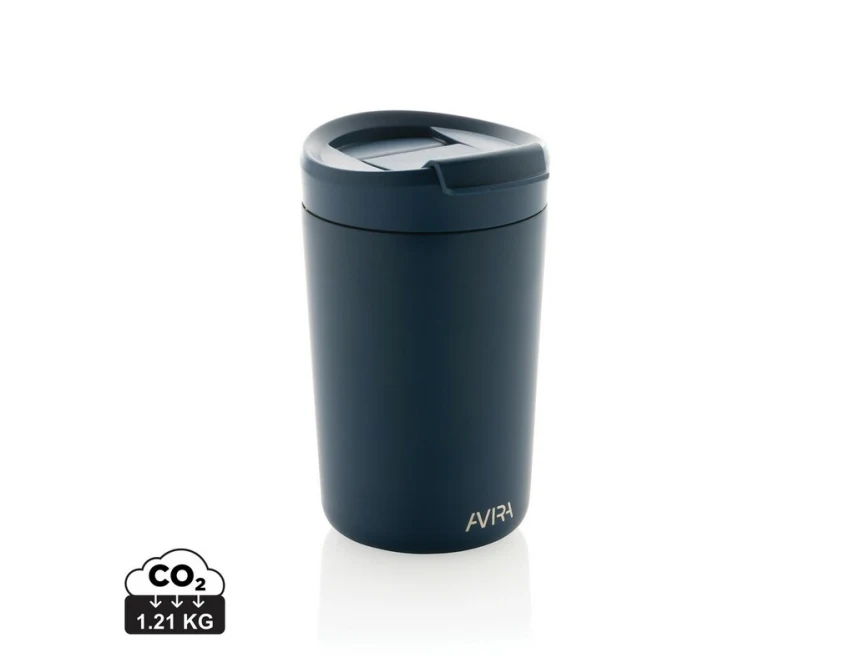 Granatowy kubek termiczny Avira Alya 300ml z grawerem logo
