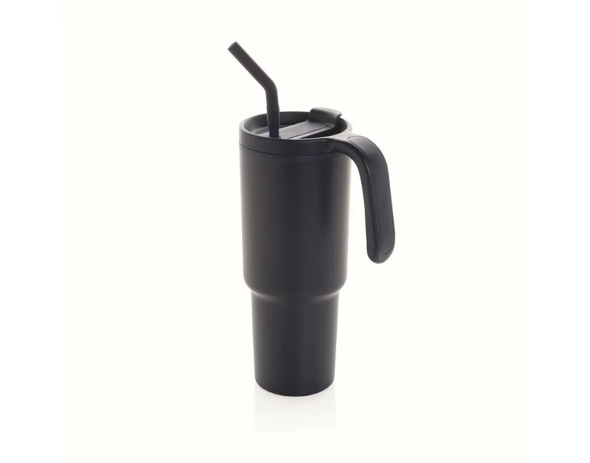 Kubek termiczny Graphic 360 900 ml niebieski ze słomką