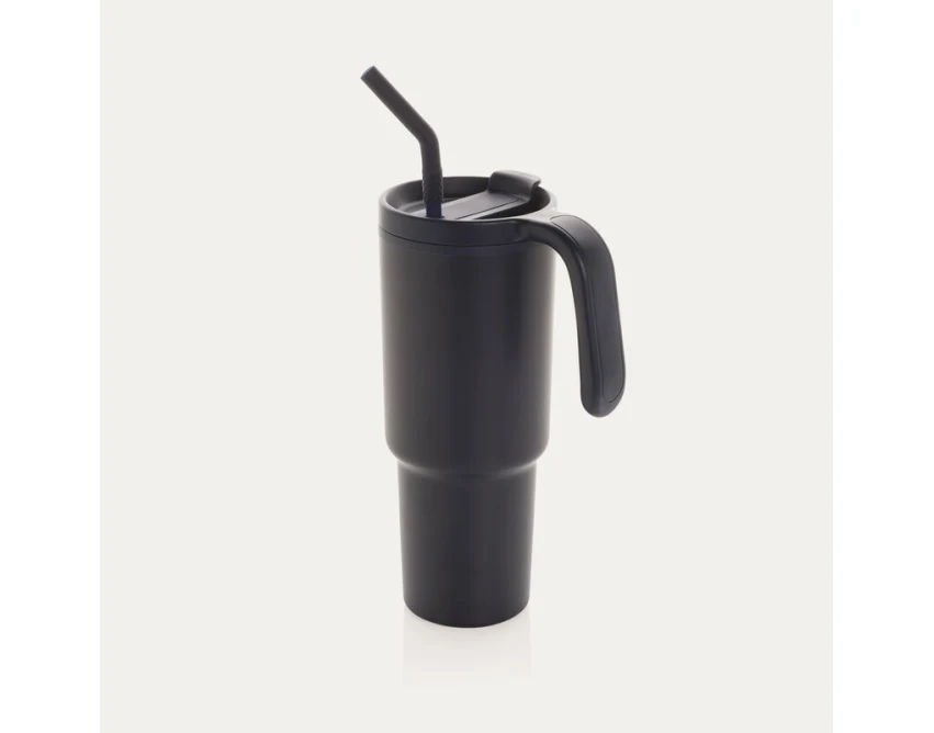 Kubek termiczny Graphic 360 900 ml niebieski ze słomką