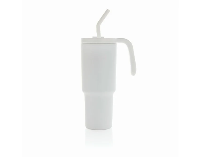 Biały kubek termiczny 900 ml z recyklingu z logo firmy