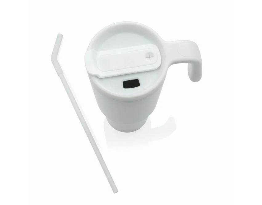 Biały kubek termiczny 900 ml z recyklingu z logo firmy