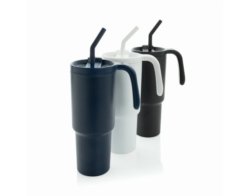 Biały kubek termiczny 900 ml z recyklingu z logo firmy