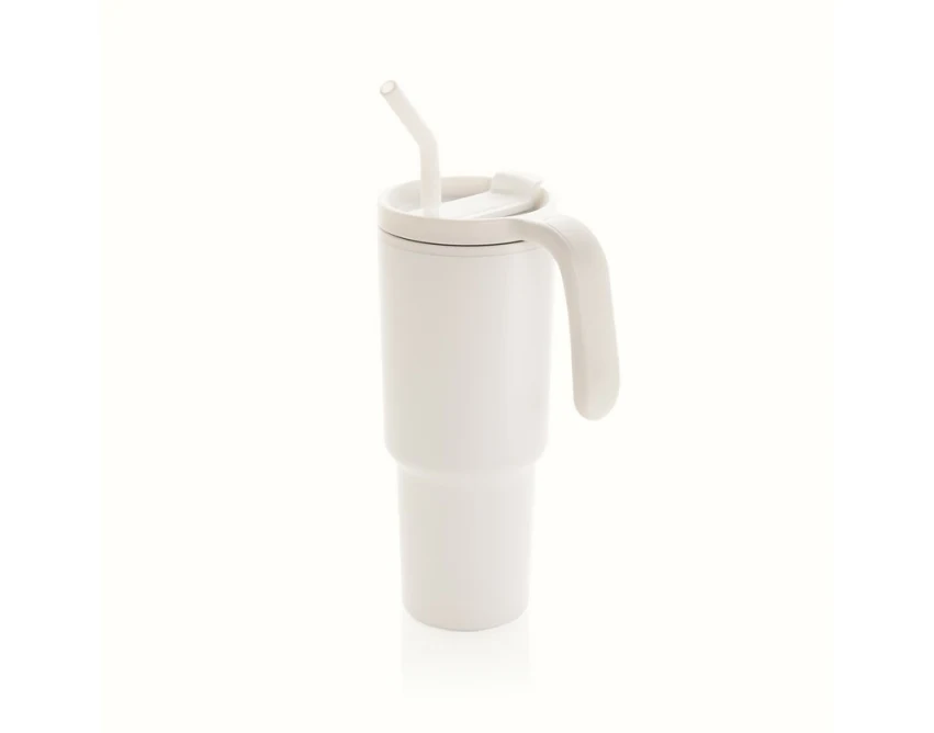 Biały kubek termiczny 900 ml z recyklingu z logo firmy