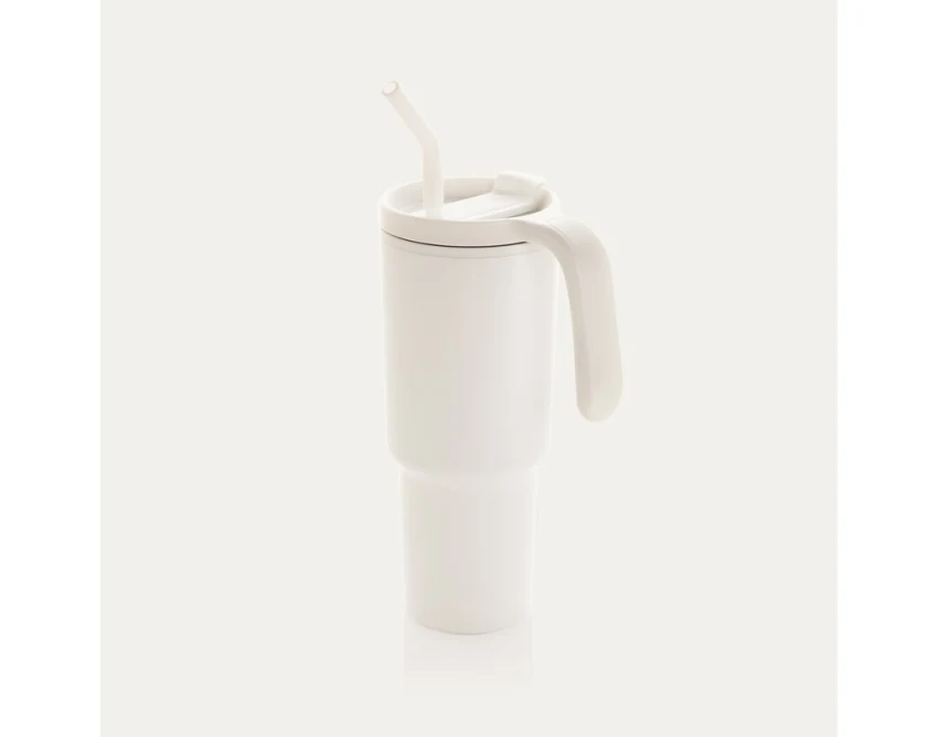 Biały kubek termiczny 900 ml z recyklingu z logo firmy