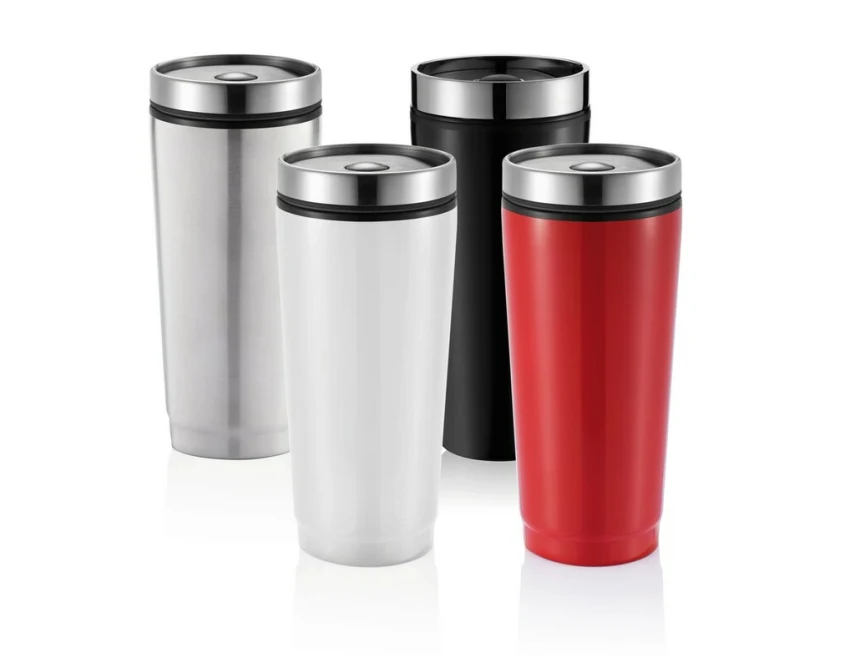 Biały kubek termiczny 350 ml z grawerem UV360 i logo