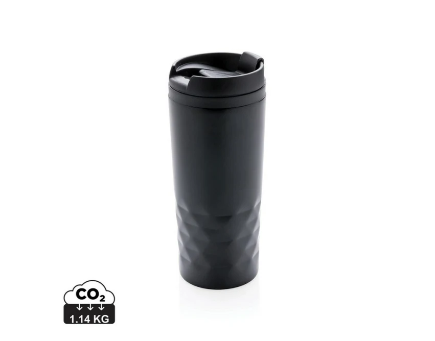 Czarny kubek termiczny 300 ml z grawerem, stal nierdzewna