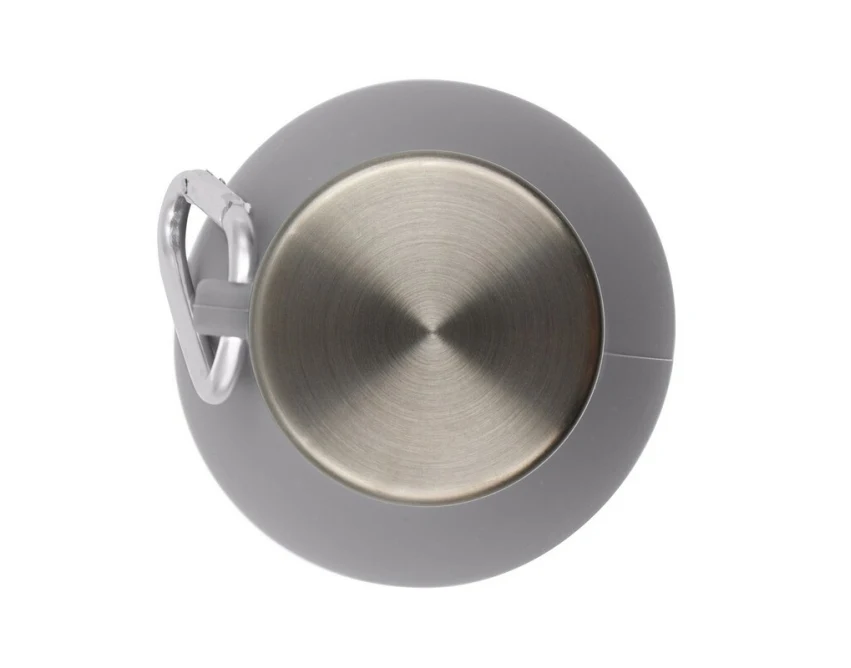 Szary składany bidon sportowy 550 ml z nadrukiem logo