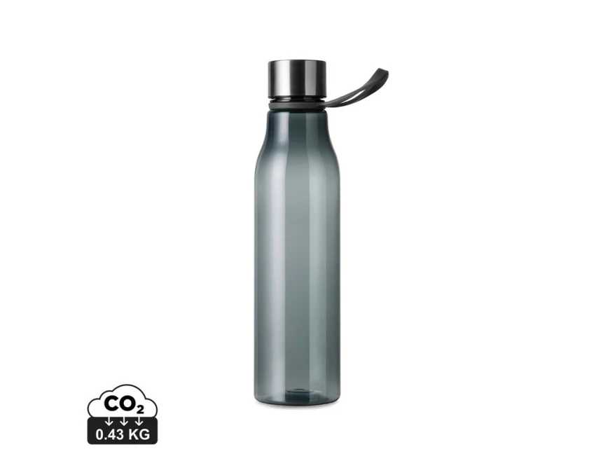 Bidon sportowy RPET 800 ml szary z nadrukiem logo