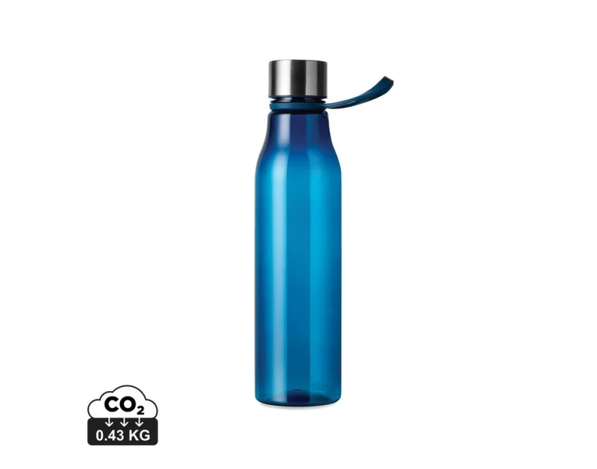 Bidon sportowy 800 ml RPET niebieski z nadrukiem logo
