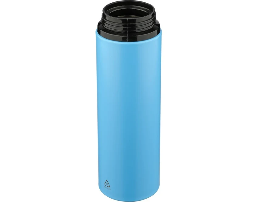 Błękitny bidon ze stali z recyklingu 500 ml z logo firmy