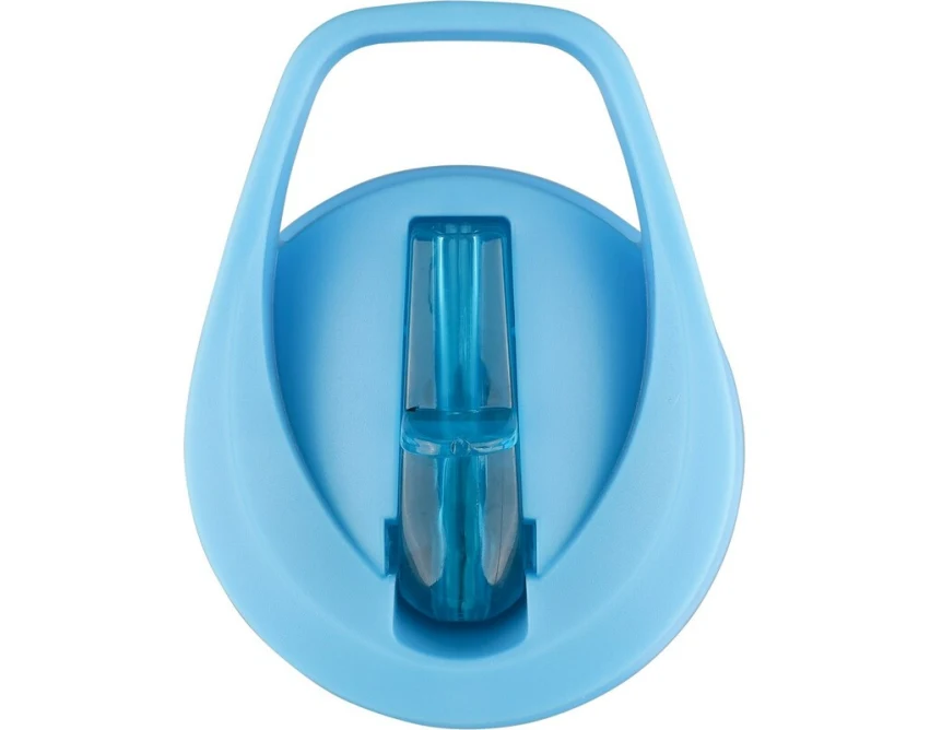 Błękitny bidon ze stali z recyklingu 500 ml z logo firmy