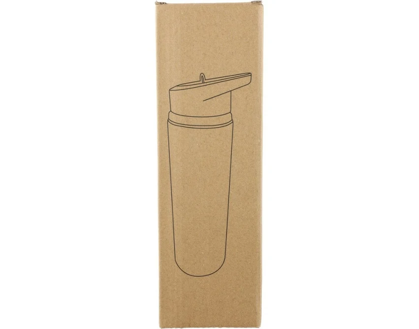 Błękitny bidon ze stali z recyklingu 500 ml z logo firmy