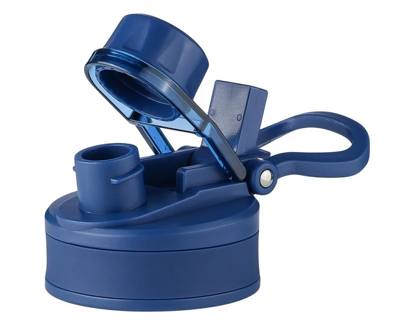 Butelka sportowa Tritan 900 ml błękitna z ustnikiem logo