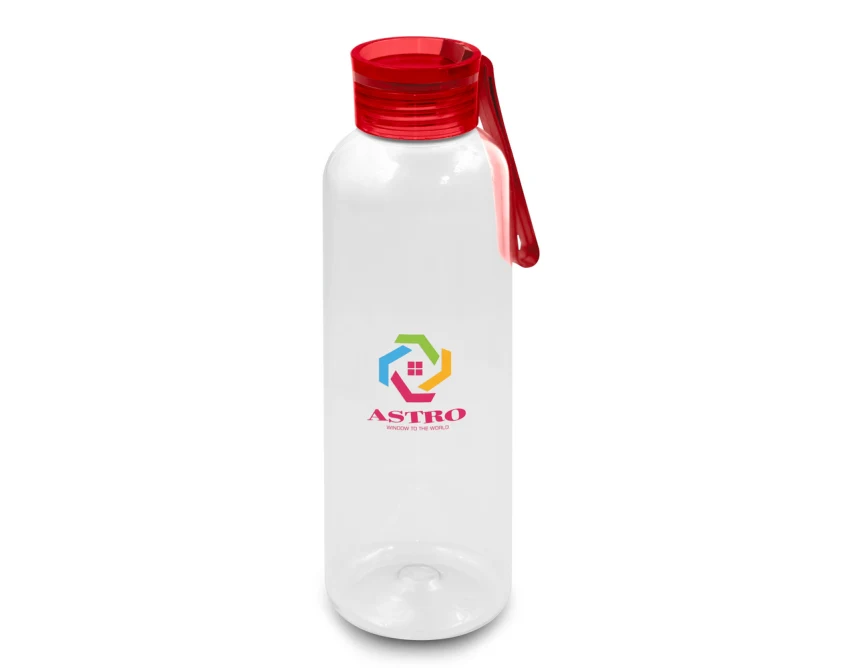 Czerwony bidon sportowy 500 ml RPET z nadrukiem logo