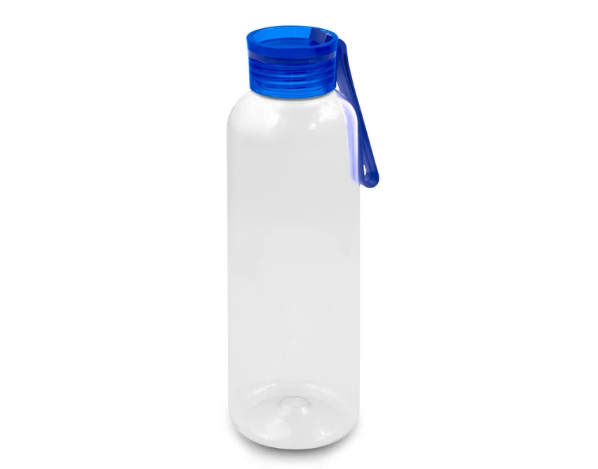 Bidon sportowy RPET 500 ml granatowy z nadrukiem logo