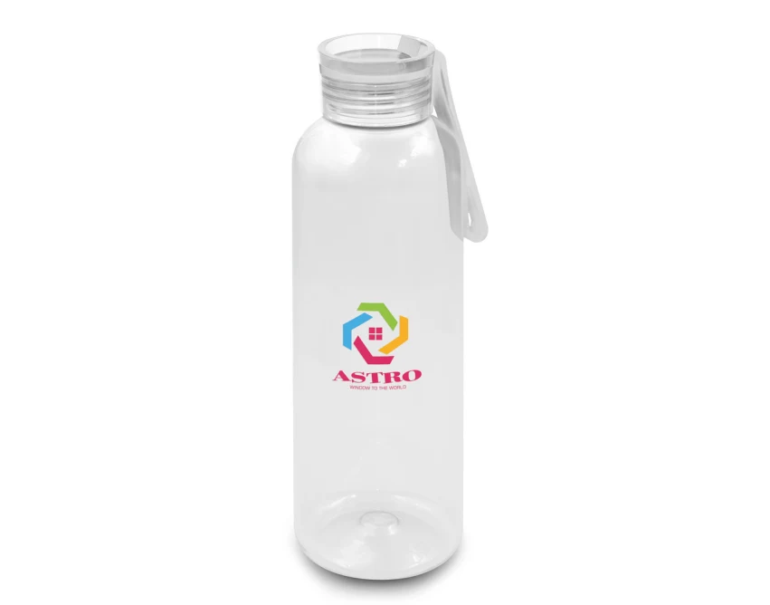 Biały bidon sportowy RPET 500 ml z logo firmy