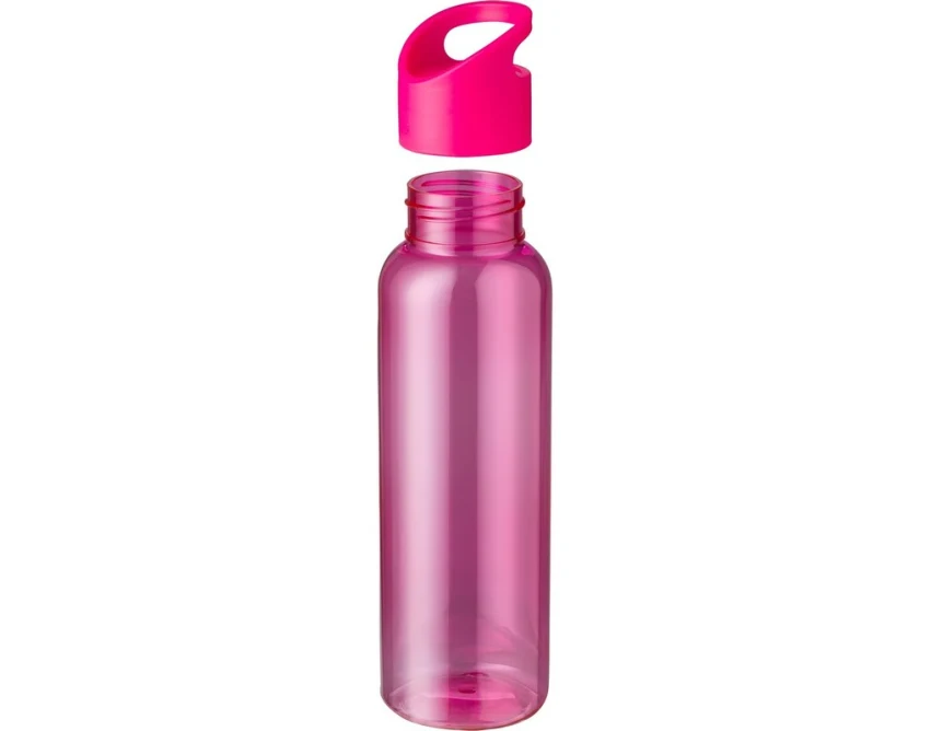 Różowy bidon sportowy RPET 500 ml z nadrukiem UV360