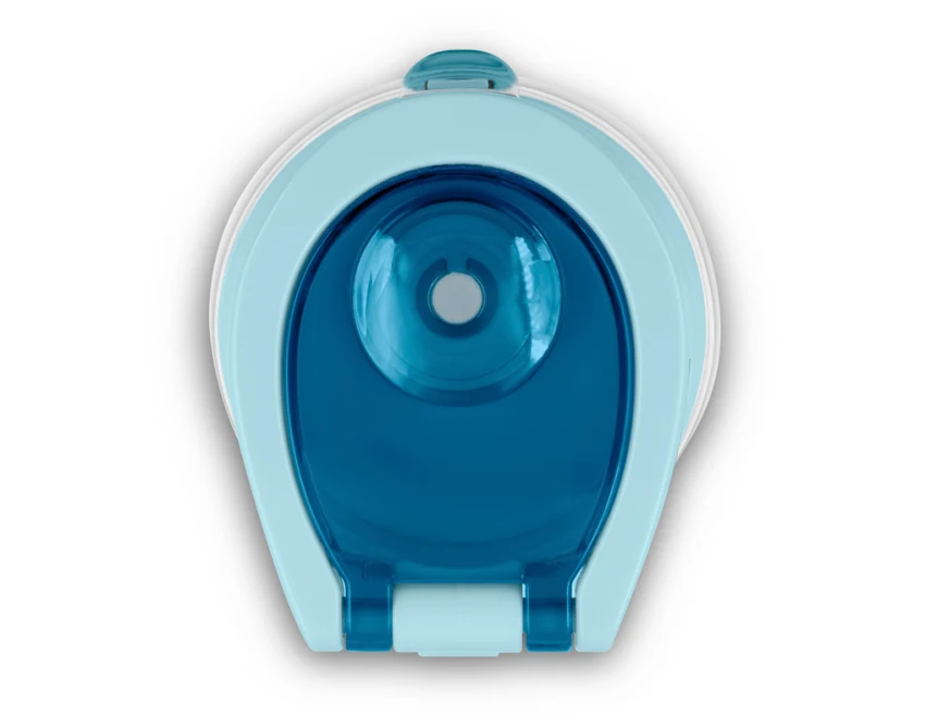 Niebieski bidon Lizzie 700 ml z wkładem na owoce i logo