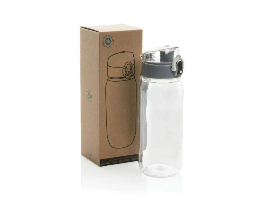 Bidon sportowy RPET 600 ml Neutralny z nadrukiem logo