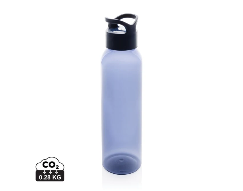 Bidon sportowy RPET 650 ml niebieski z logo dla firm