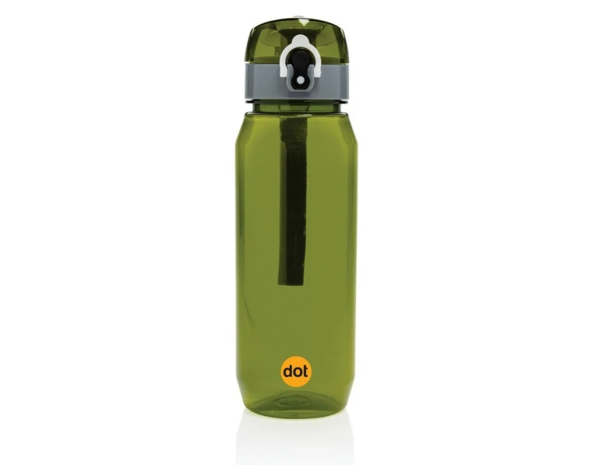 Zielony bidon sportowy 800 ml RPET z nadrukiem firmowym