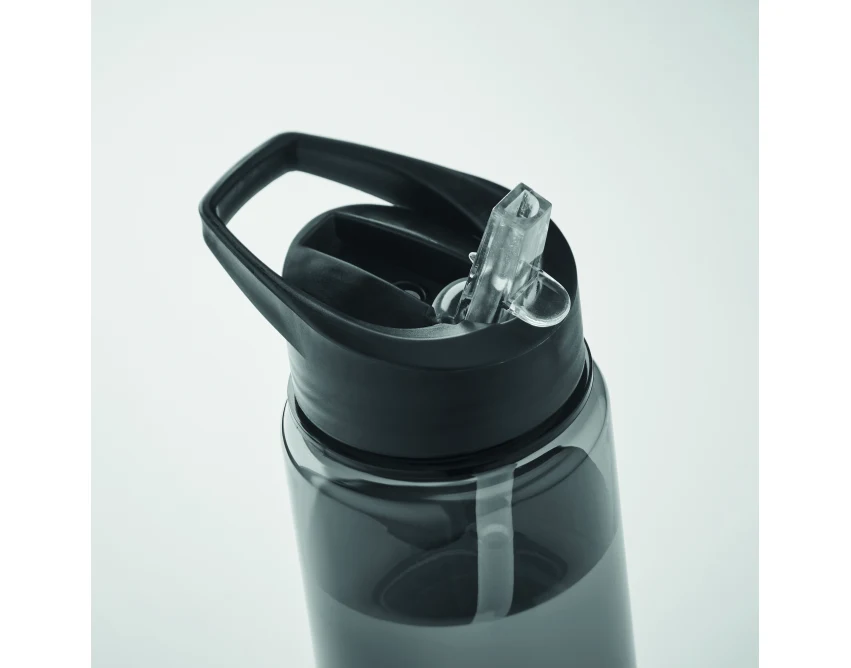 Butelka Tritan Renew 650 ml szara z logo – Bay