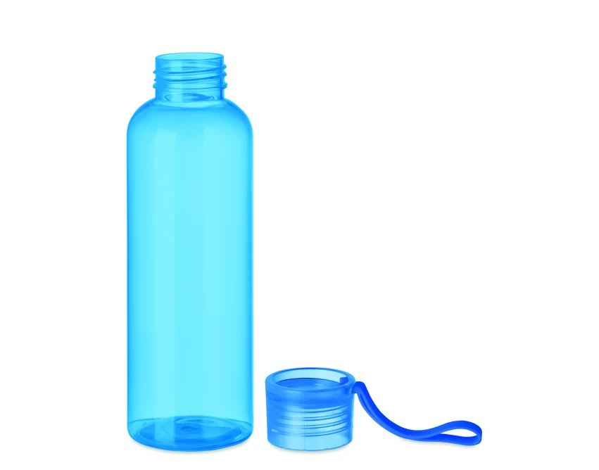 Butelka Tritan 500 ml Indi niebieska z silikonową zawieszką