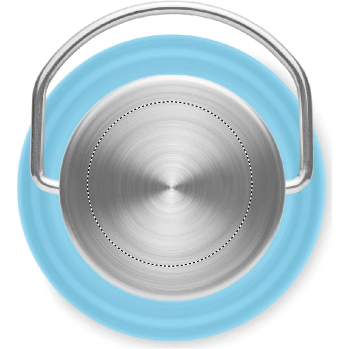 Schemat znakowania dla Tampondruk - P5 na gadżecie: Butelka Tritan 800 ml niebieska z logo – stalowa zakrętka