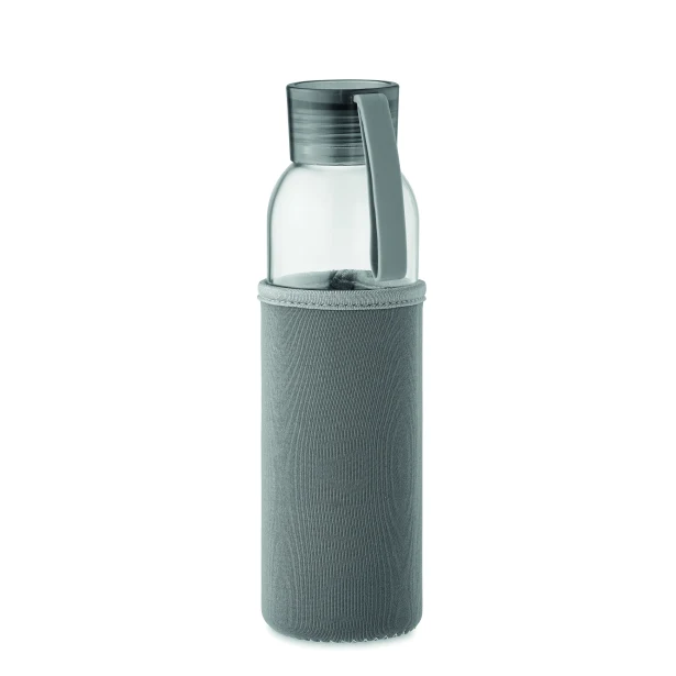 Ebor szklana butelka z nadrukiem 500 ml kamiennoszara