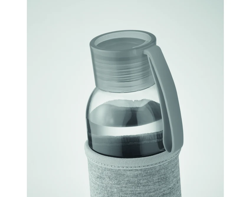 Ebor szklana butelka z nadrukiem 500 ml kamiennoszara