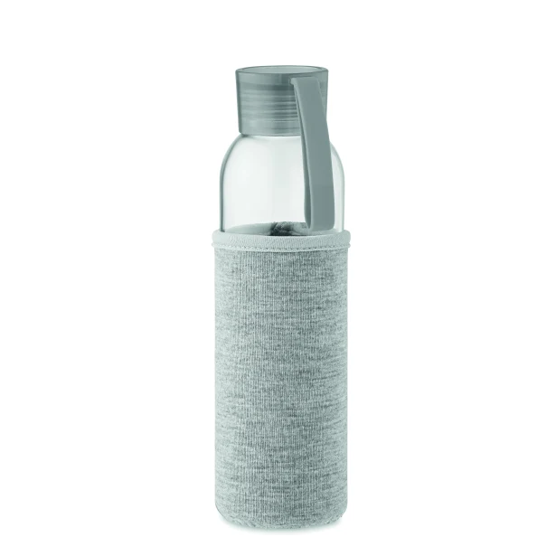 Ebor, butelka szklana z logo 500 ml jasnoszara