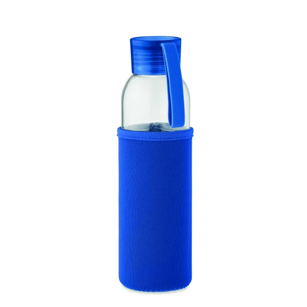 Ebor butelka szklana z nadrukiem 500 ml niebieska