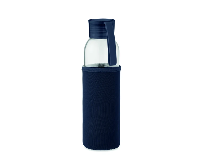 Ebor butelka szklana z nadrukiem 500 ml granatowa