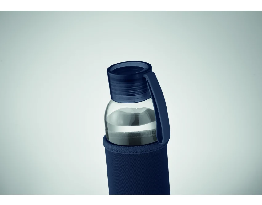 Ebor butelka szklana z nadrukiem 500 ml granatowa