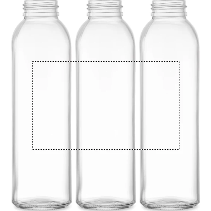 Schemat znakowania dla Etykieta - DL na gadżecie: Ebor butelka szklana z nadrukiem 500 ml granatowa