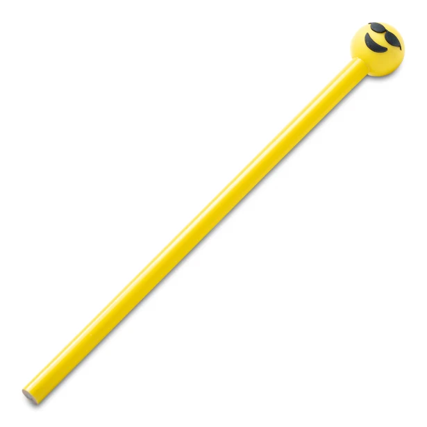 Ołówek Beam żółty z buźką smiley i personalizacją logo
