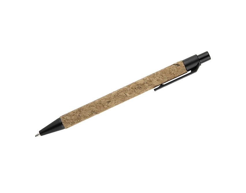 Notes korkowy SKRIP A5 z logo i długopisem, beżowy