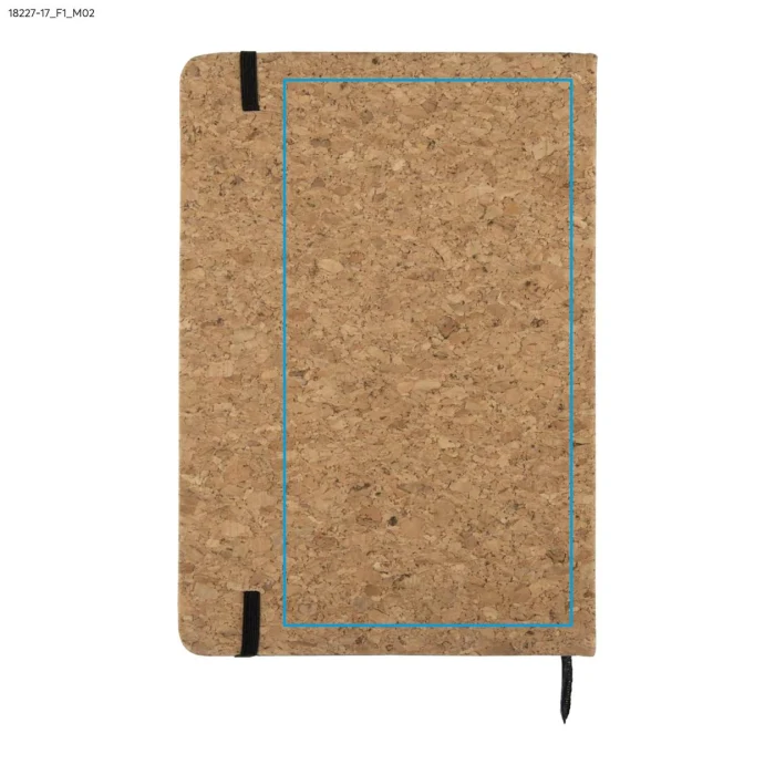 Schemat znakowania dla Termotransfer - F1 na gadżecie: Notes korkowy SKRIP A5 z logo i długopisem, beżowy