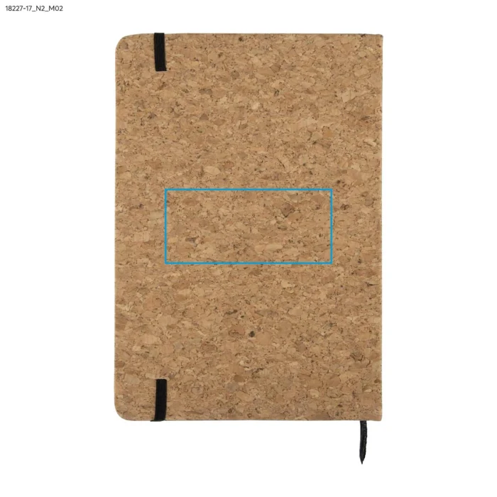 Schemat znakowania dla Tampondruk - N2 na gadżecie: Notes korkowy SKRIP A5 z logo i długopisem, beżowy