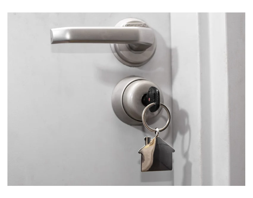 Srebrny brelok domek LEKSA – grawer z Twoim logo