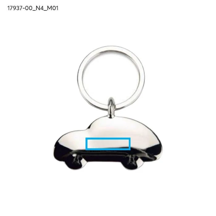 Schemat znakowania dla Tampondruk - N4 na gadżecie: Brelok BIMBO srebrny auto z grawerem logo – metal premium