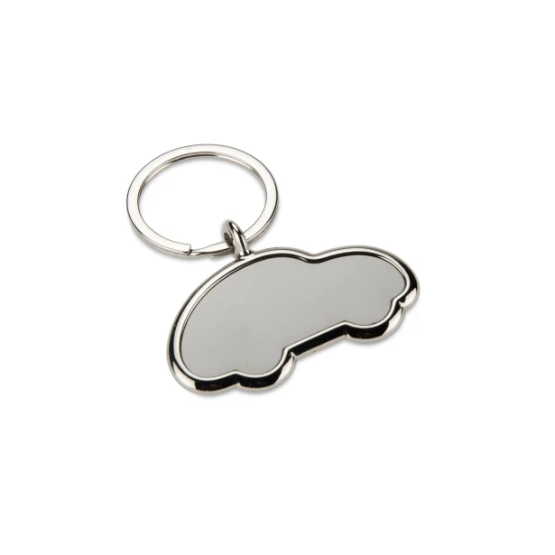 Srebrny metalowy brelok samochodowy MATIS z grawerem logo